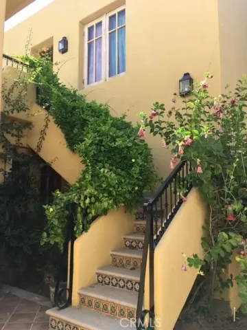 a view of a city from a balcony
