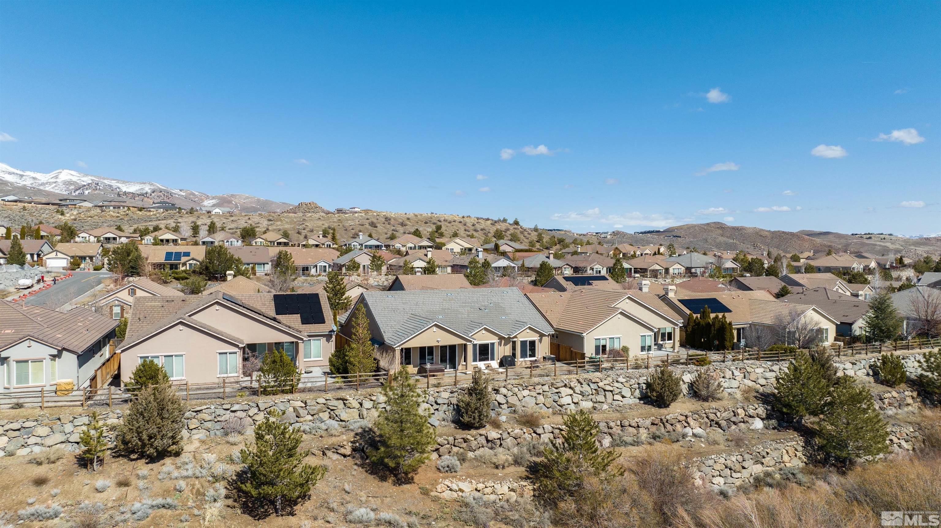 1291 Meridian Ranch Drive Reno, NV 89523 - Photo 27 of 30 an aerial view of residential houses with outdoor space and trees