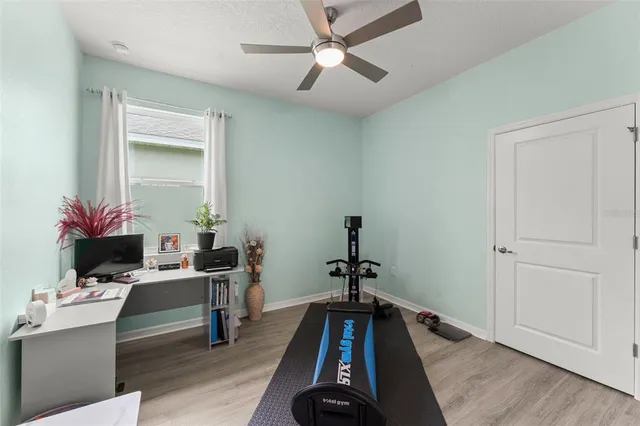 a room with furniture and a table