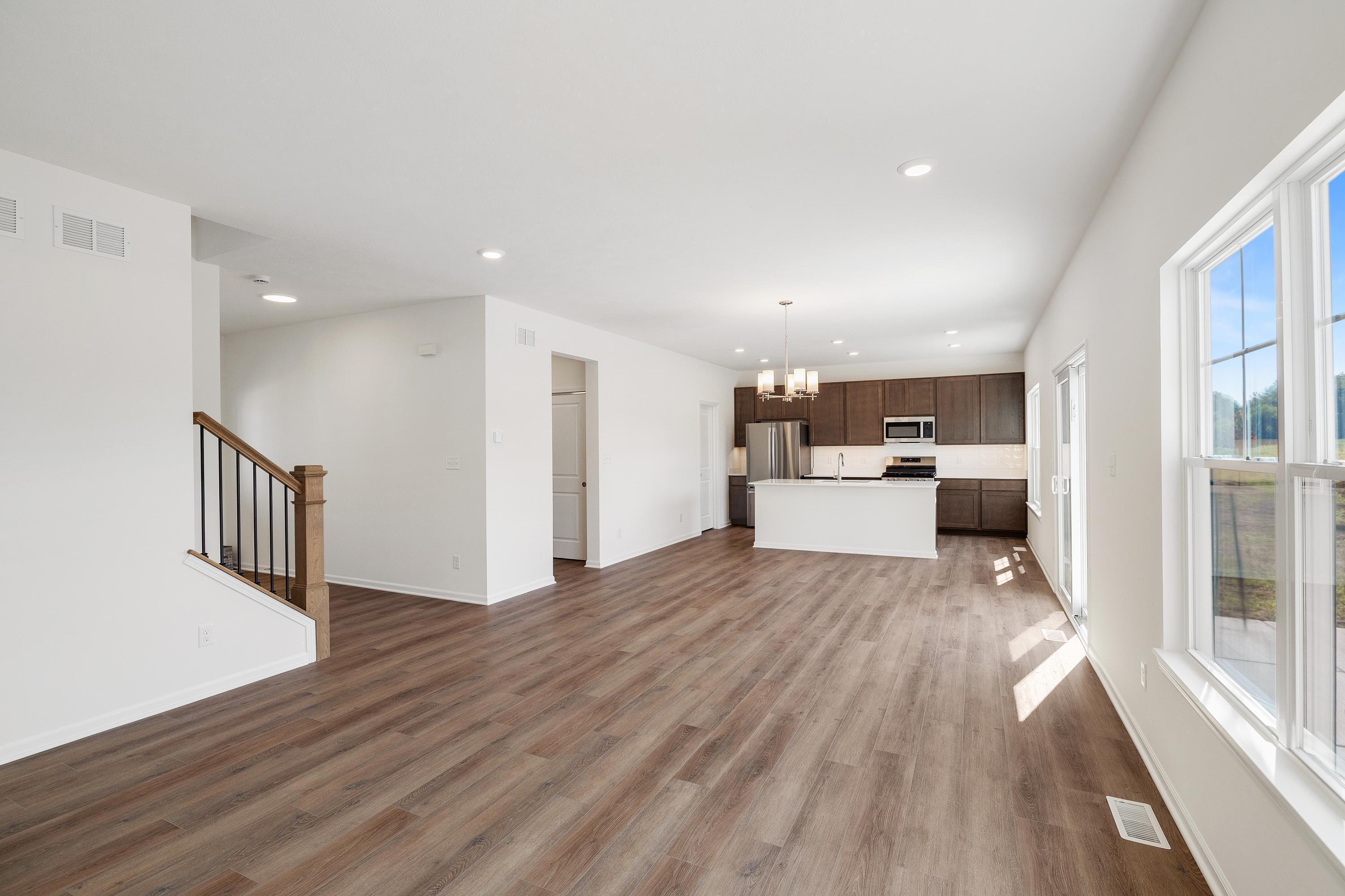 3755 Lookout Road Valparaiso, IN 46385 - Photo 2 of 21 a view of kitchen with stainless steel appliances refrigerator microwave and stove