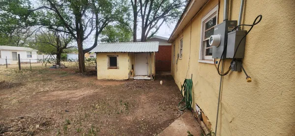 a backyard of a house