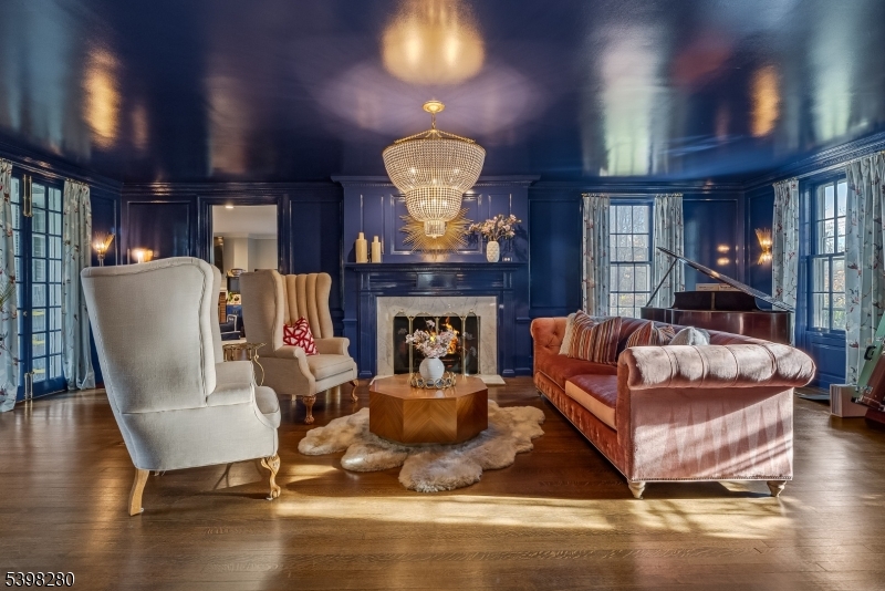 22 Talmage Road Mendham, NJ 07945 - Photo 35 of 46 a living room with furniture and a fireplace