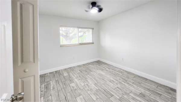 an empty room with a window