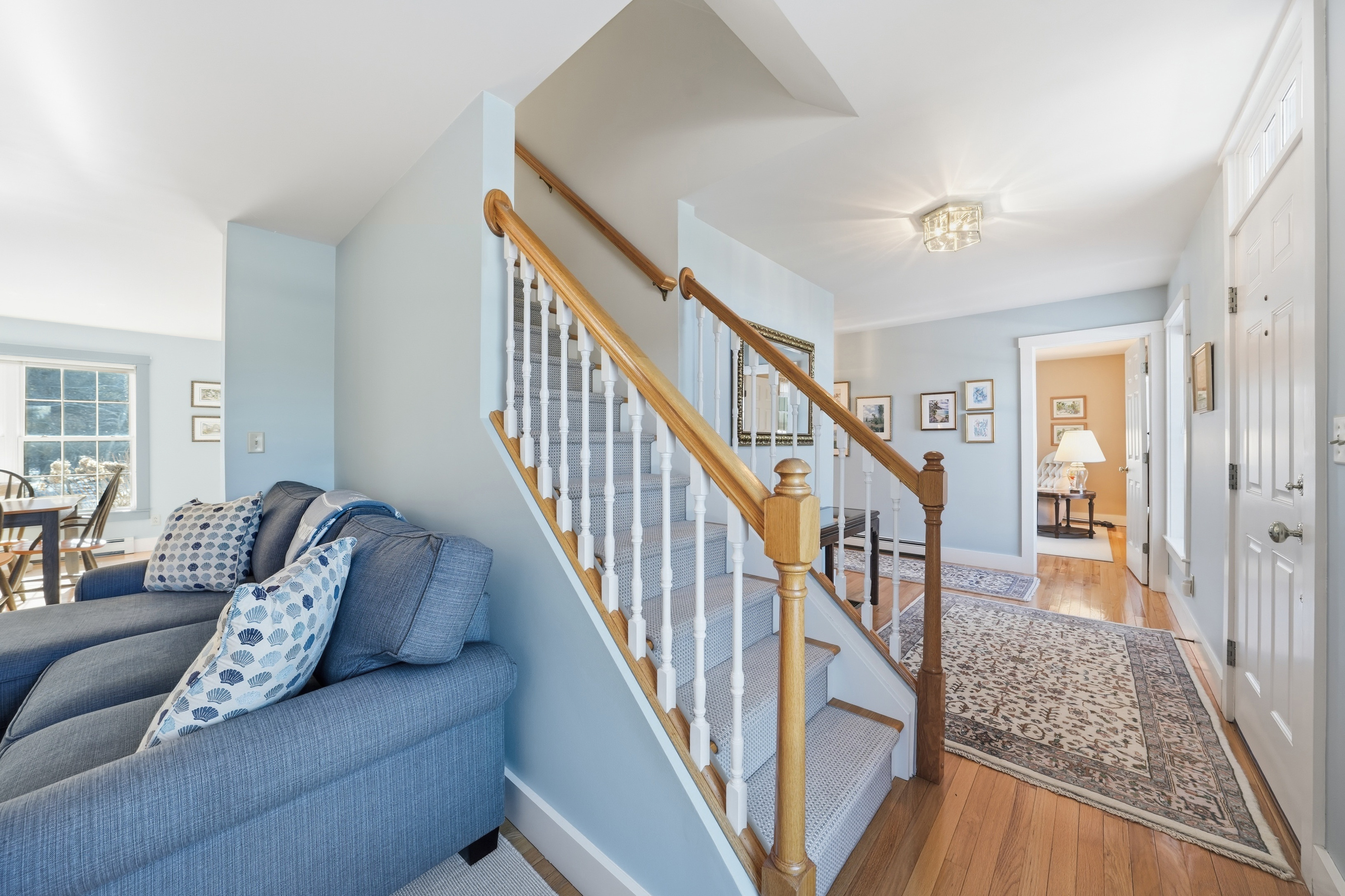 20 Rudder Lane Nantucket, MA 02554 - Photo 29 of 34 a living room with furniture and stairs