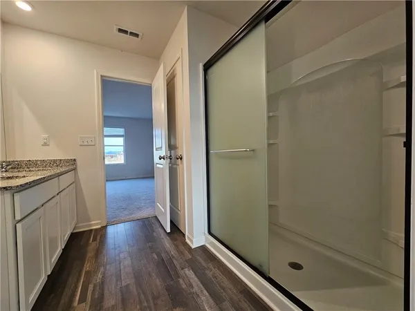 an empty room with a window