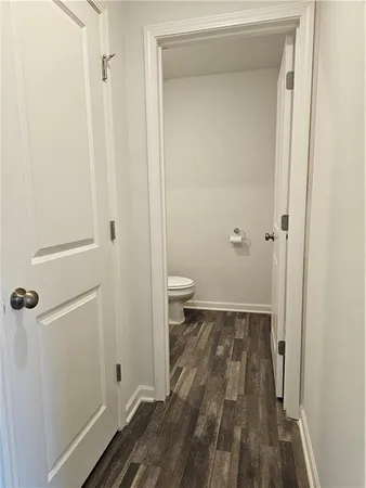 a view of bathroom with a toilet
