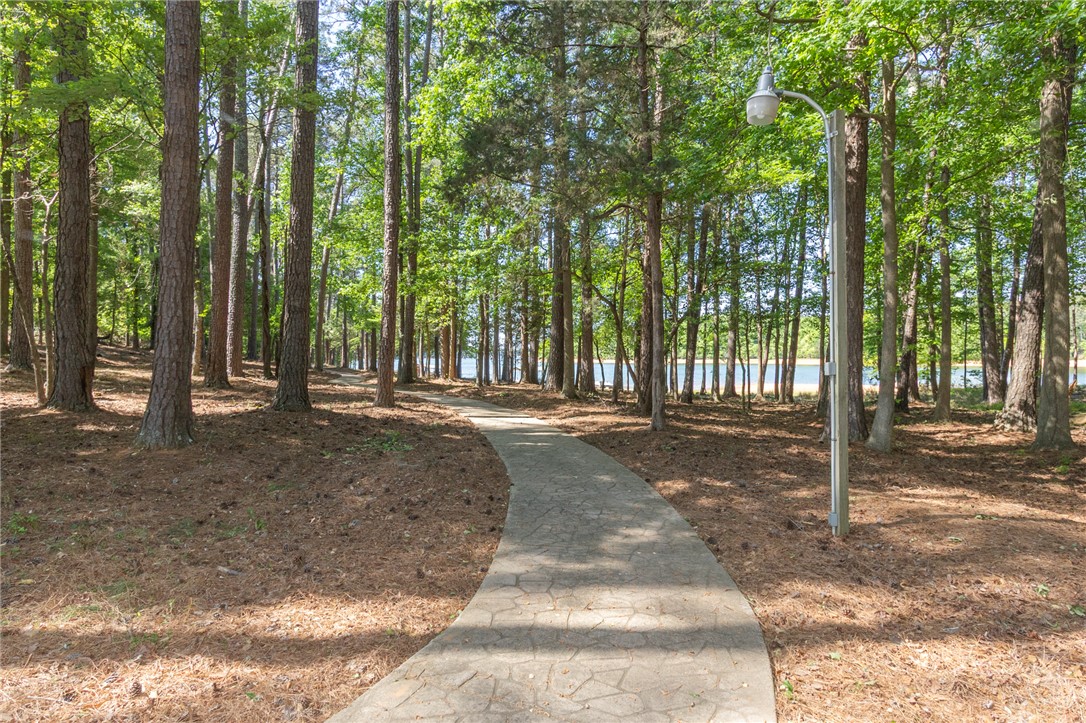 4420 Denver Cove Road Anderson, SC 29625 - Photo 42 of 50 A tranquil pathway winds through lush woods, leading to serene water views.