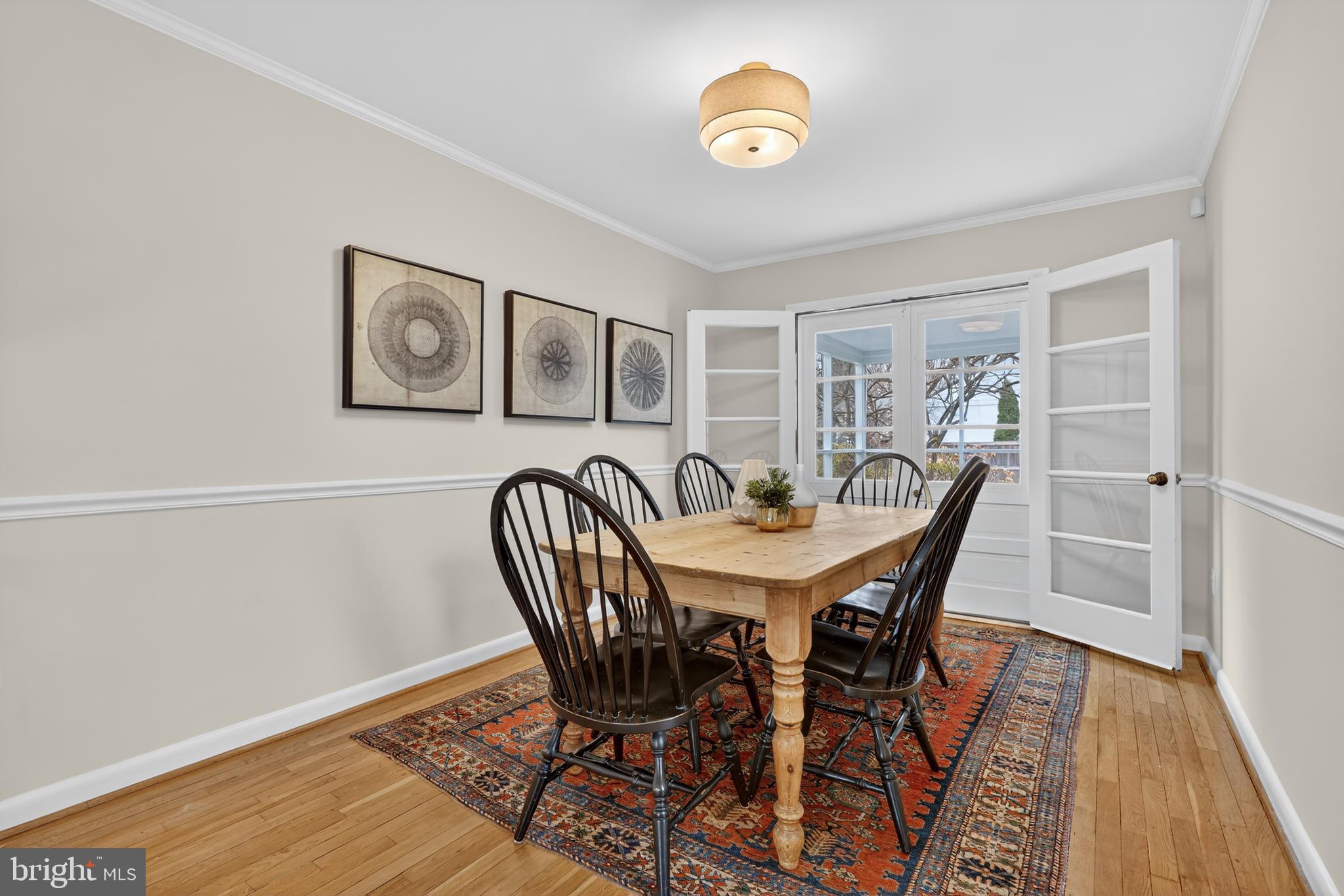 6312 Rockhurst Road Bethesda, MD 20817 - Photo 8 of 41 Dining Room opens to Screened Porch