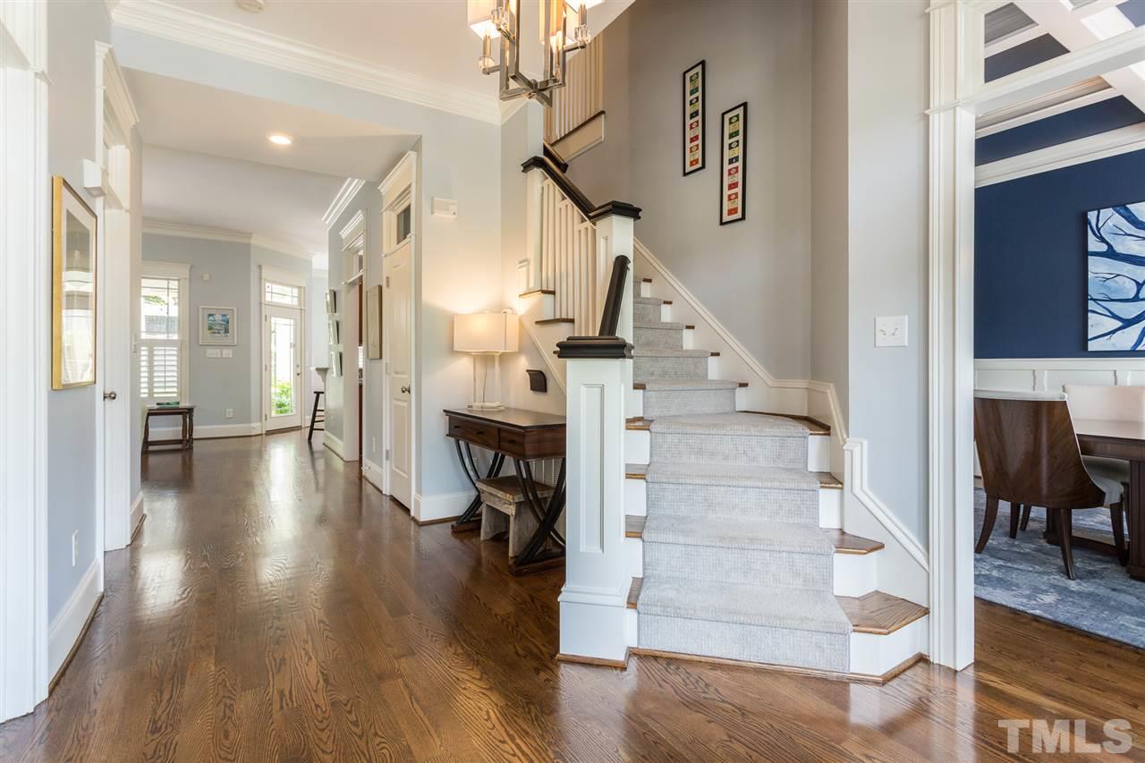 1716 Stannard Trail Raleigh, NC 27612 - Photo 3 of 30 As soon as you walk into the home, you will be impressed with the crown molding, gorgeous hardwood floors, and the flowing hallway that beckons you to the family room and kitchen.