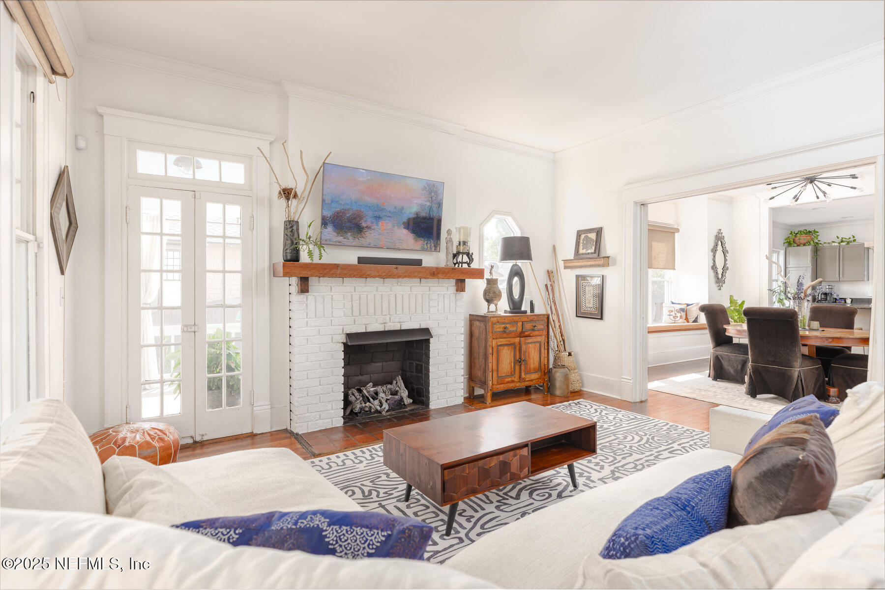 2122 Post Street Jacksonville, FL 32204 - Photo 11 of 69 a bedroom with furniture and a fireplace