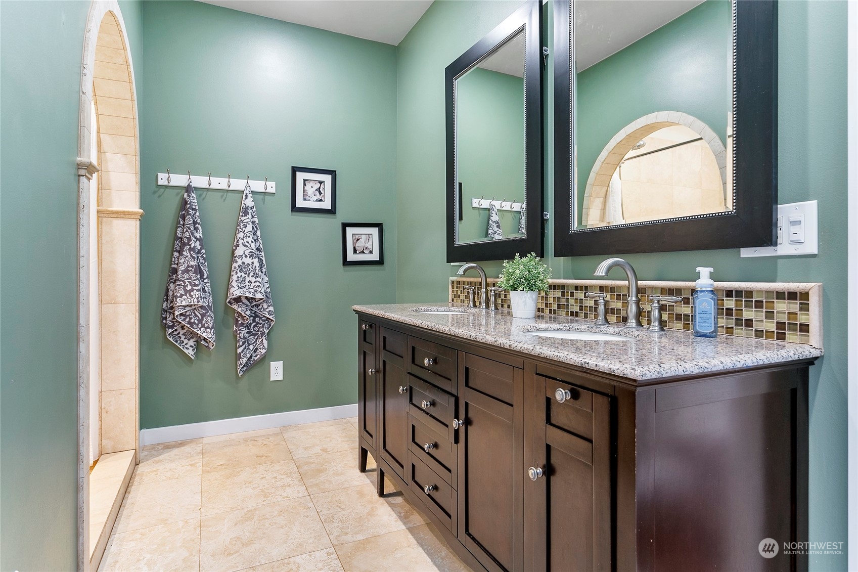 3460 Aldergrove Road Ferndale, WA 98248 - Photo 20 of 39 a bathroom with a sink and a mirror