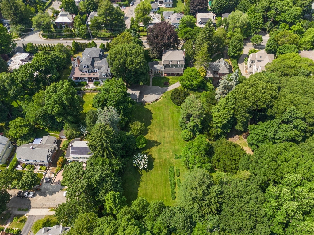 Lot 3 Chapin Road Newton, MA 02459 - Photo 3 of 8 an aerial view of residential house with outdoor space and trees all around