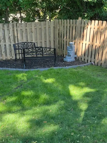 a view of outdoor space with a garden