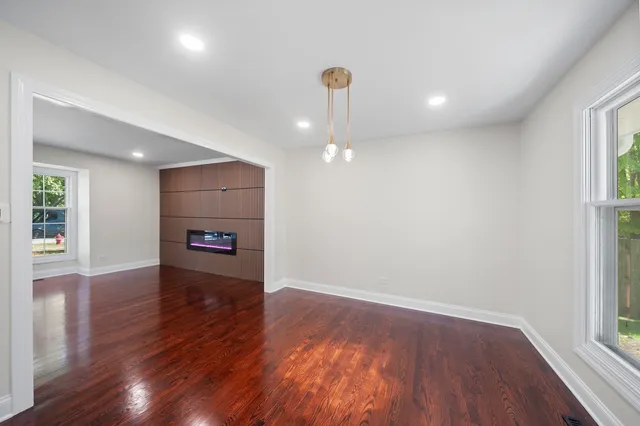 a view of a livingroom with a window