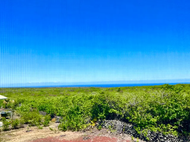 a view of a car parked in front of a house with a yard