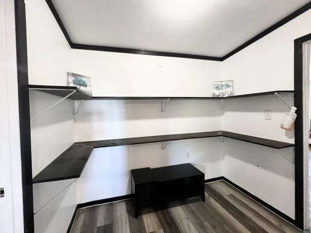 a close view of closet