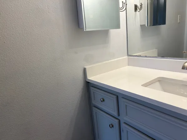 a sink with a vanity