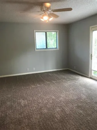 an empty room with a window