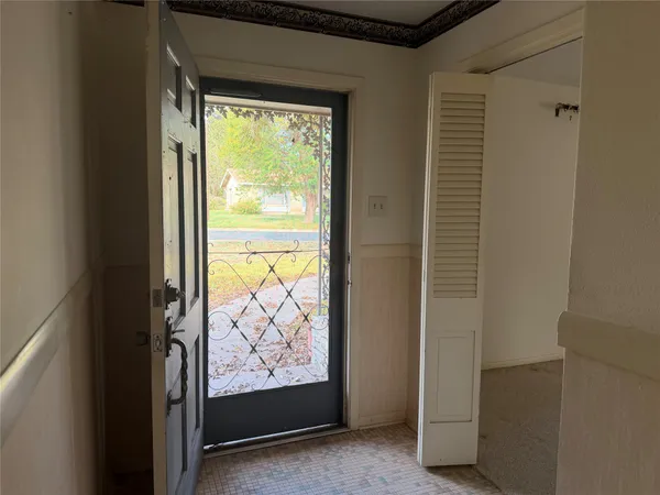 a view of front door