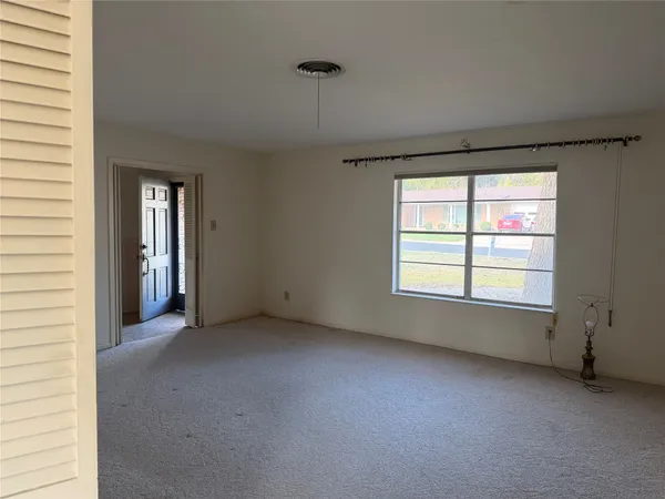 an empty room with a window