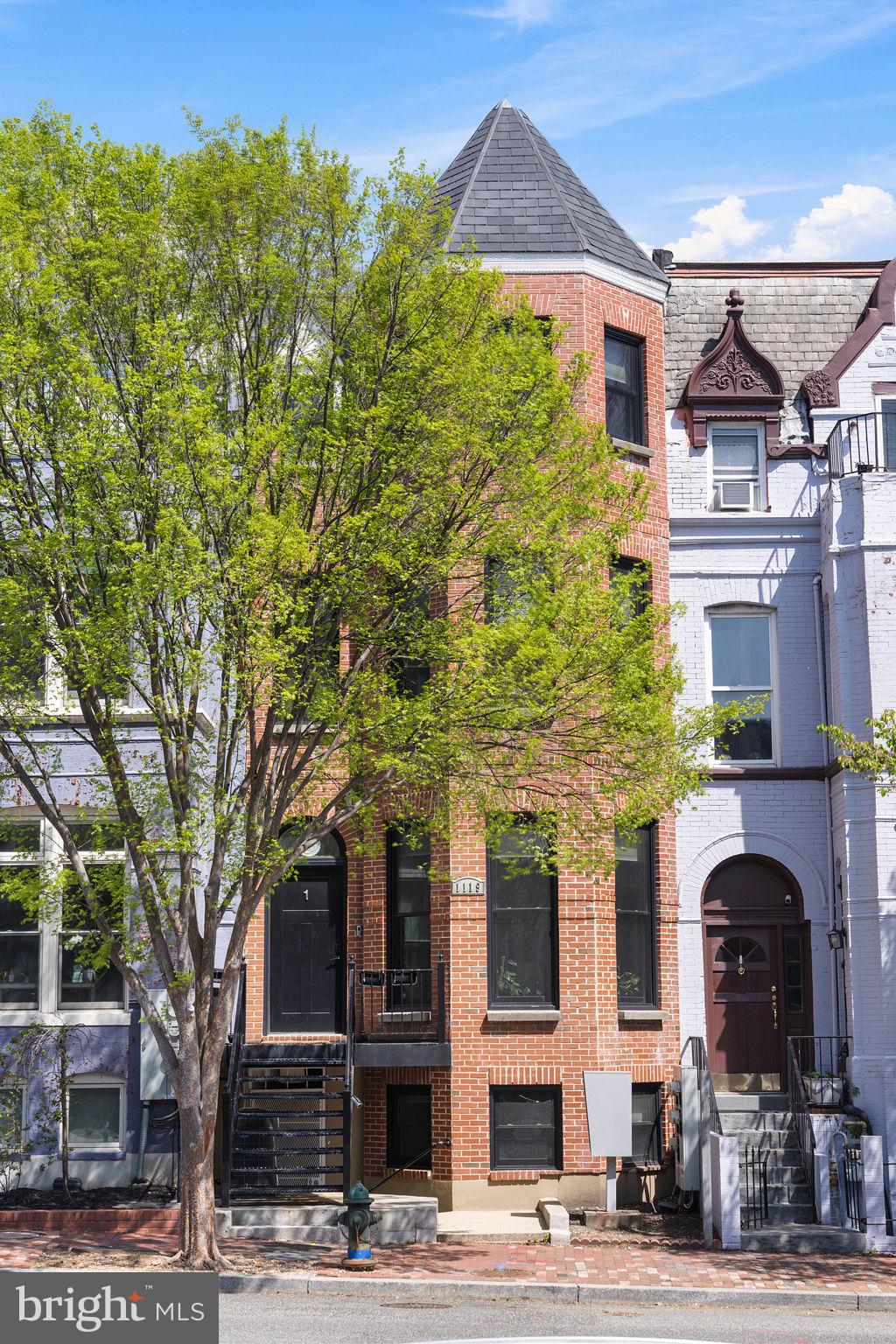 a front view of a building