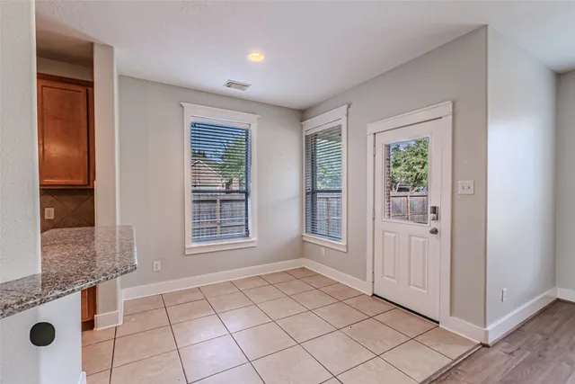 a view of an entryway with a window