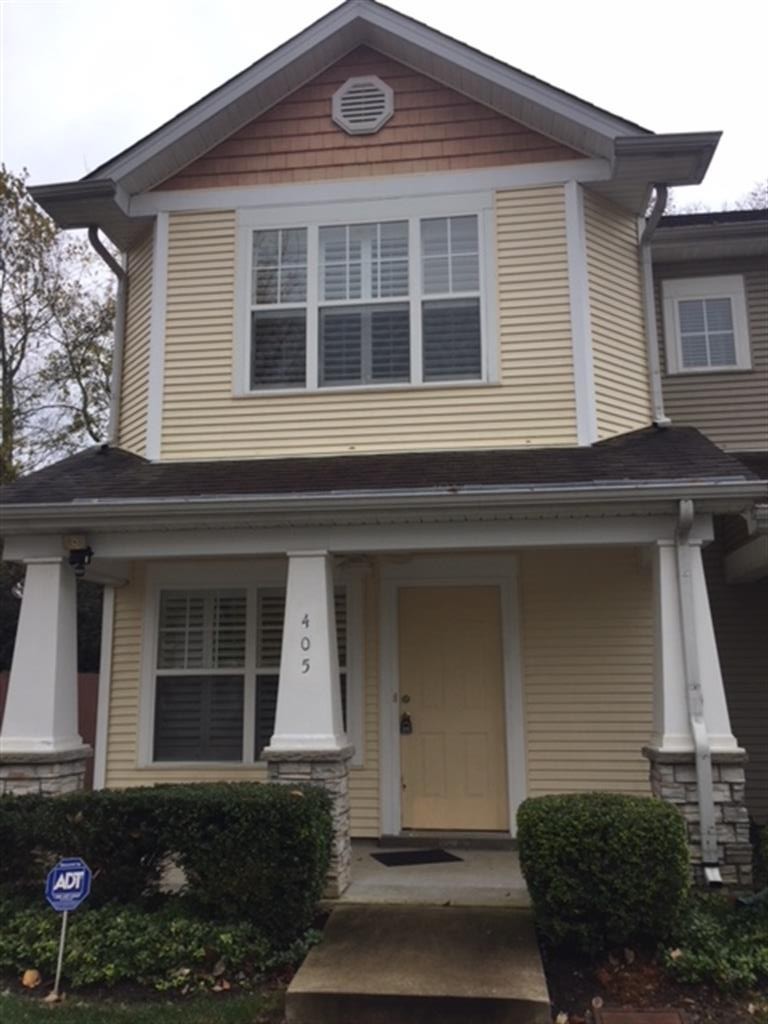 a front view of a house