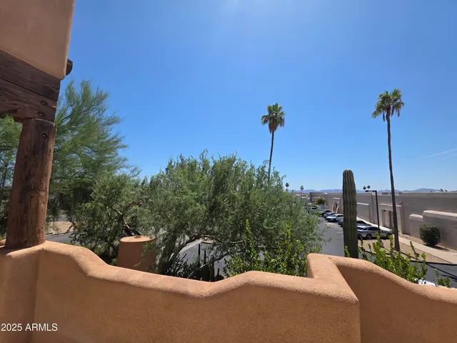 a view of a terrace with couches