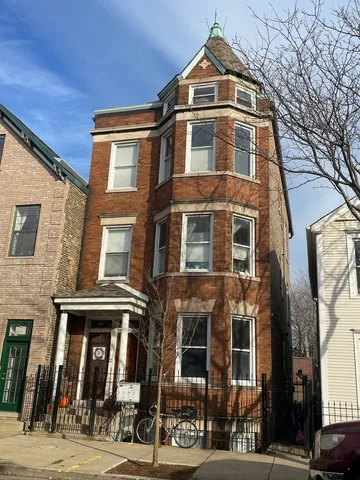 a front view of a building