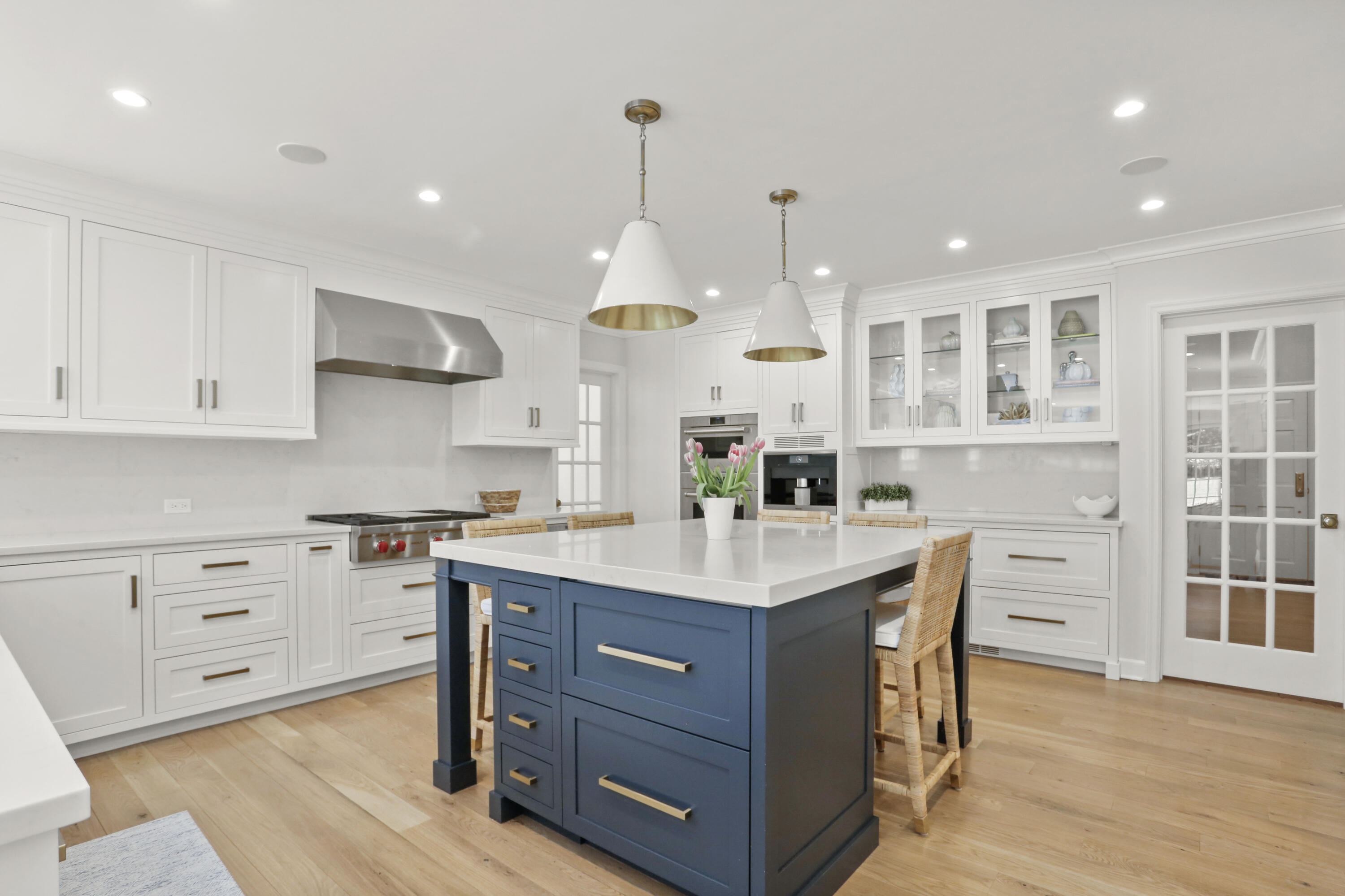 10 Saddle Ridge Road Darien, CT 06820 - Photo 8 of 41 a kitchen with a stove a refrigerator and wooden cabinets