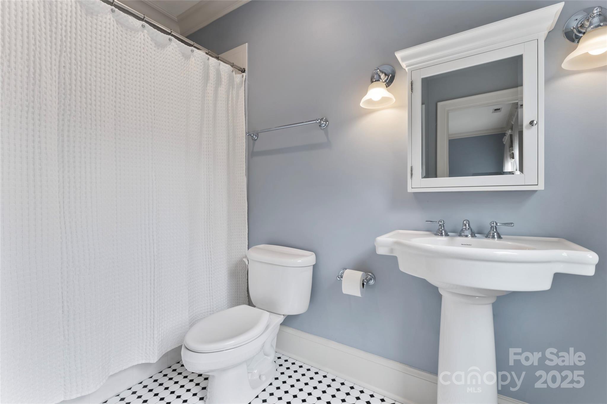 235 Grey Road Davidson, NC 28036 - Photo 19 of 37 a bathroom with a sink toilet and mirror