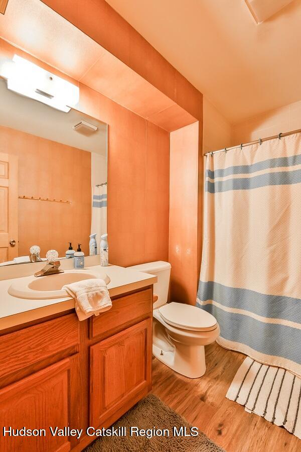 111 Brainard Ridge Road, Unit 11B Windham, NY 12496 - Photo 15 of 18 a bathroom with a sink a toilet and a shower