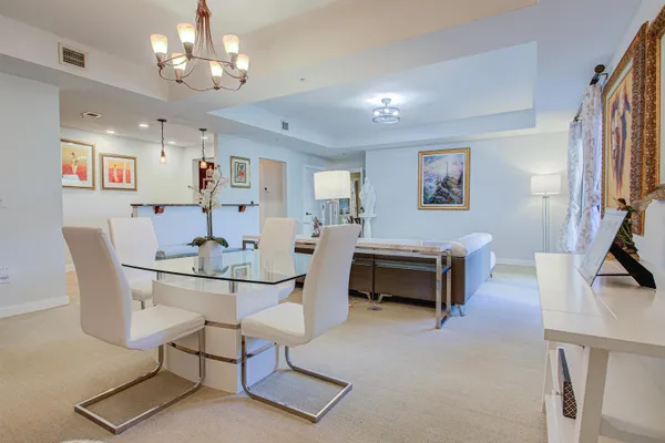 a view of a garden from a balcony