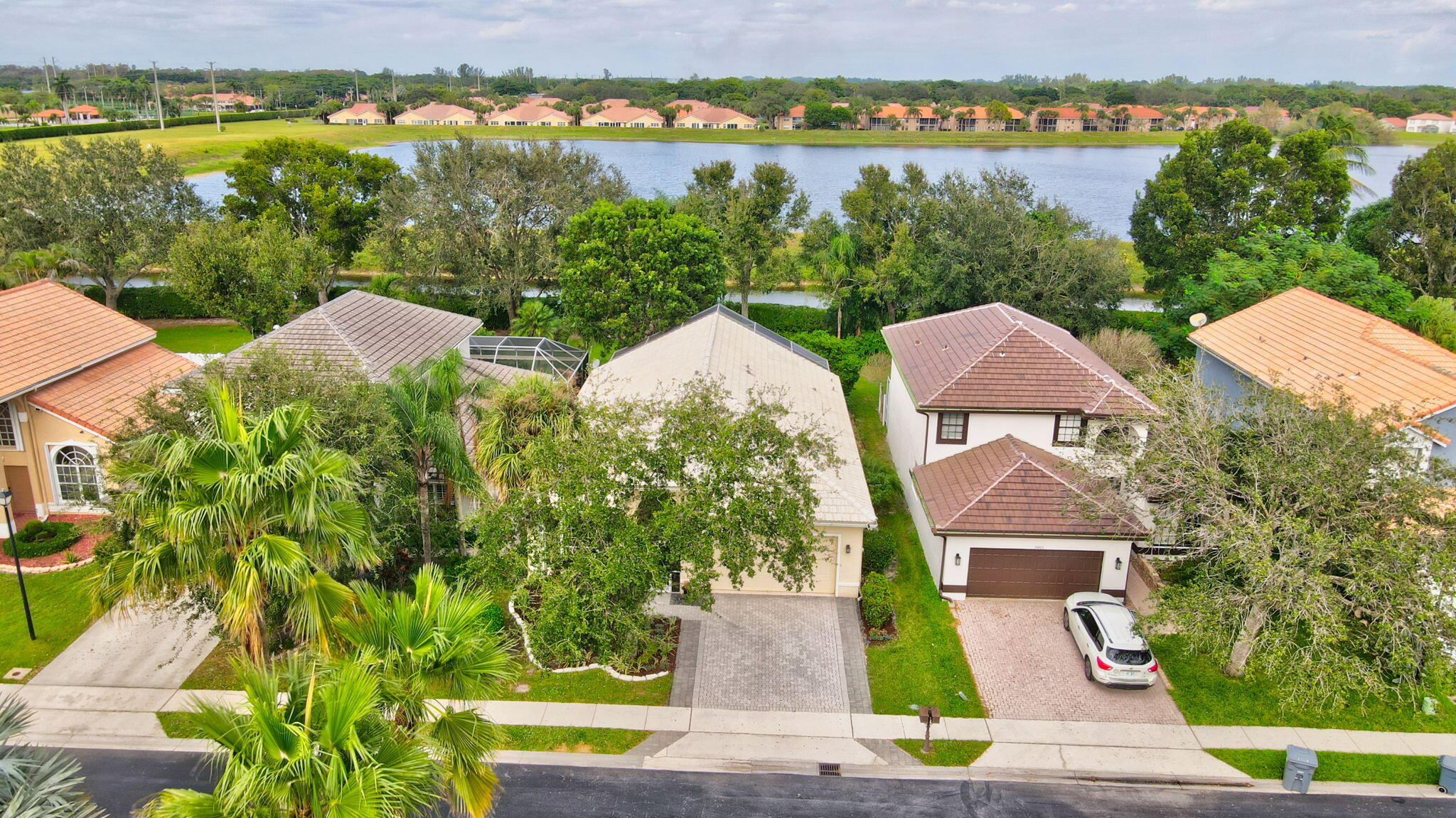 10929 Old Bridgeport Lane Boca Raton, FL 33498 - Photo 33 of 43 Drone North front and top of house and l