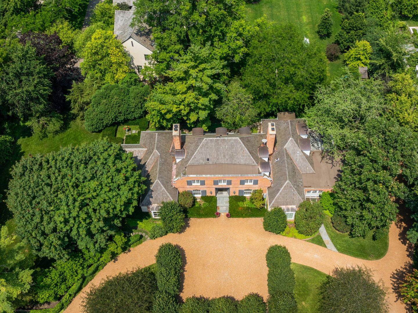 999 Hill Road Winnetka, IL 60093 - Photo 47 of 52 an aerial view of a house with yard swimming pool and outdoor seating