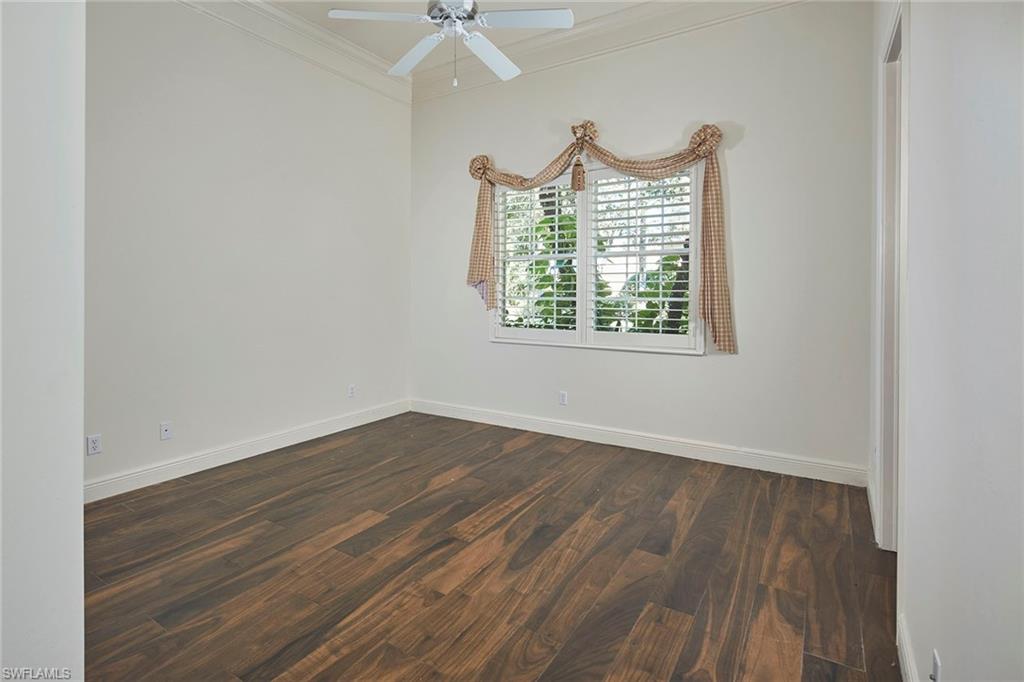 5669 Sago Court Naples, FL 34119 - Photo 18 of 41 Bedroom with ornamental molding, and ceiling fan