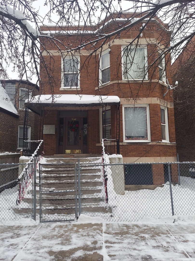 a view of a building with a bench