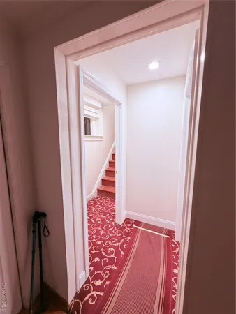 a view of an entryway with staircase