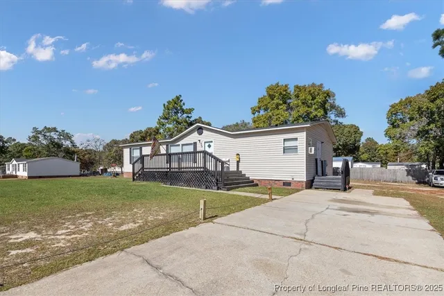 a view of a house with a patio