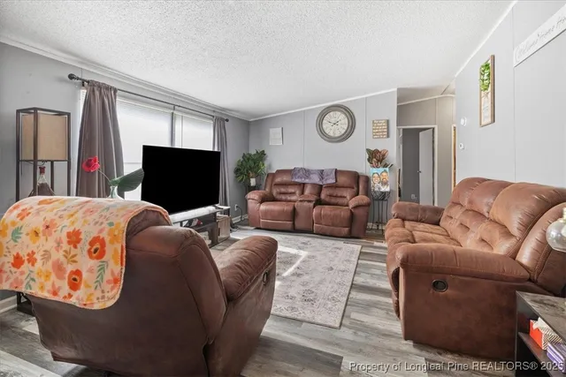 a living room with furniture flat screen tv and a fireplace