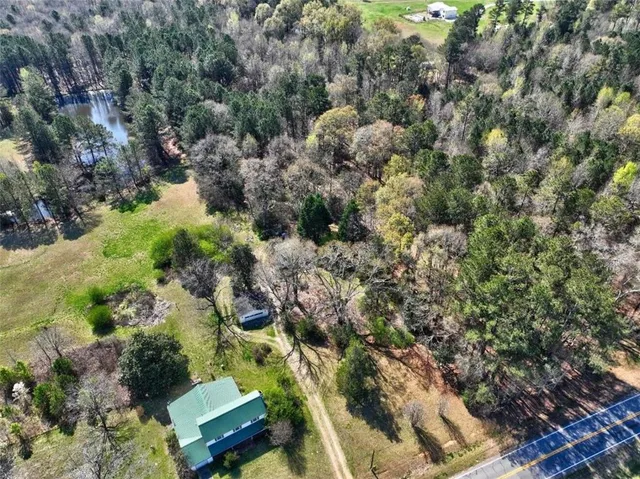 a view of a bunch of trees and houses