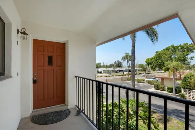 a view of city from a balcony