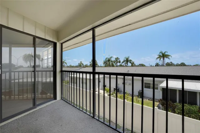 a view of a city from a balcony