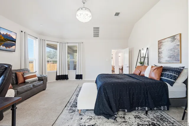 a bath tub sitting in a bathroom next to a window