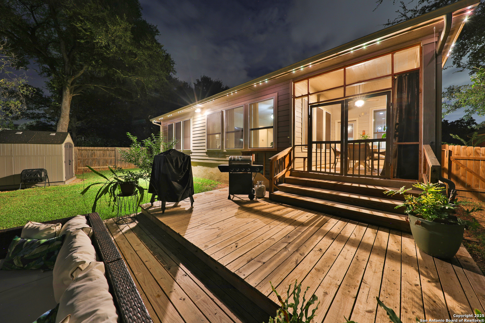 10811 Newcroft Place Helotes, TX 78023 - Photo 49 of 52 a view of balcony with chairs and wooden floor