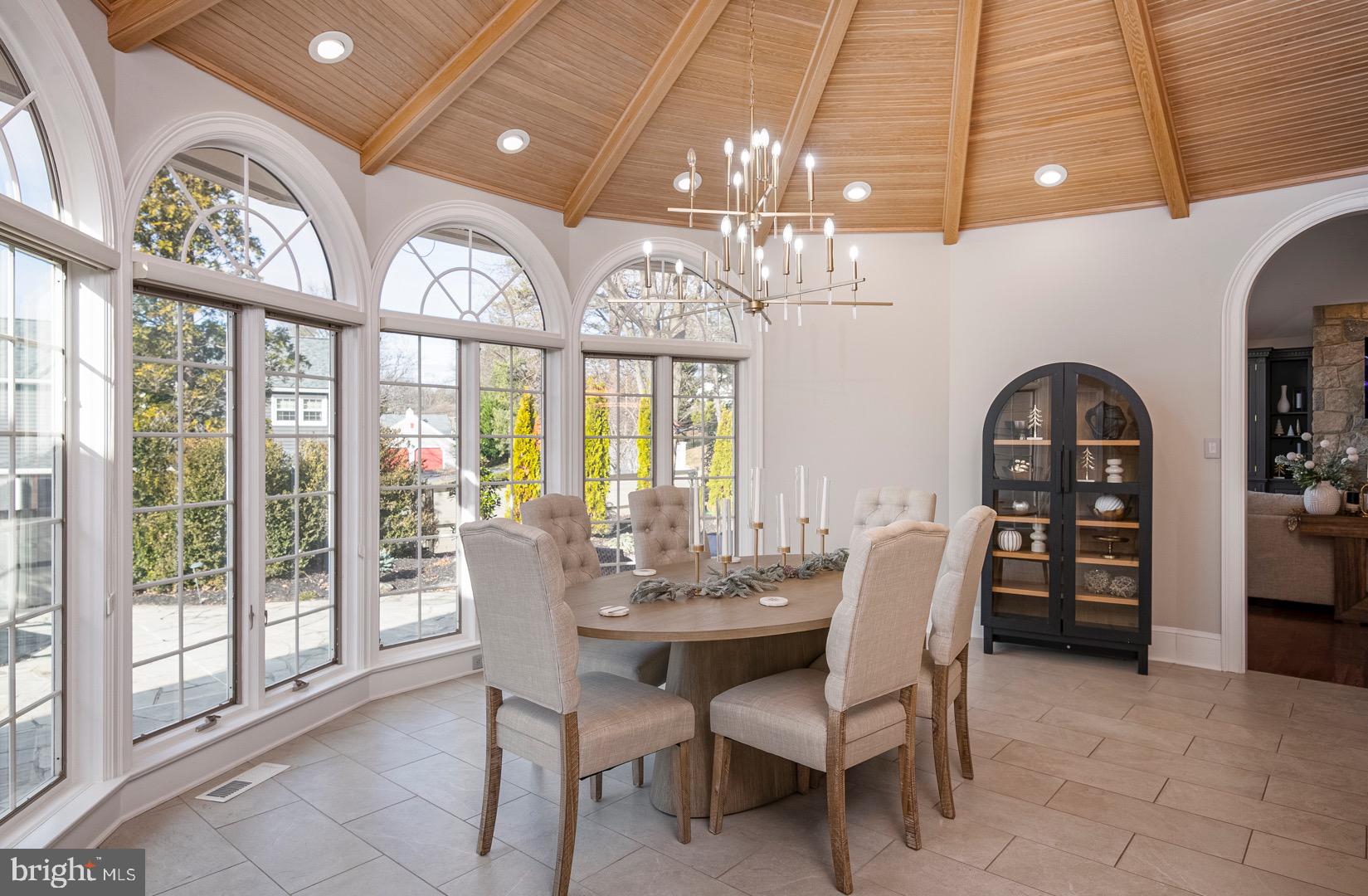 1504 Old Mill Road Reading, PA 19610 - Photo 36 of 77 Wooden cathedral ceiling accenting breakfast area