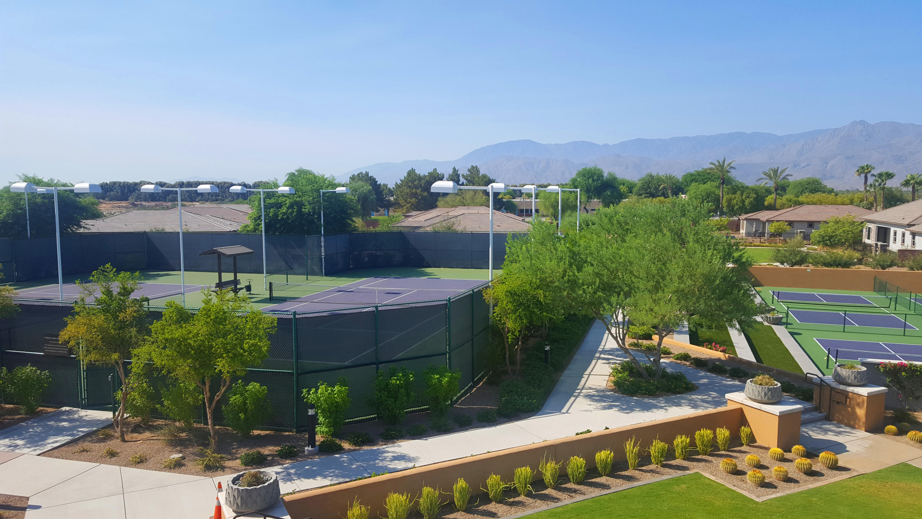82782 Kingsboro Lane Indio, CA 92201 - Photo 39 of 39 an aerial view of a house with a garden and lake view