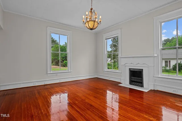 a view of entryway with wooden floor