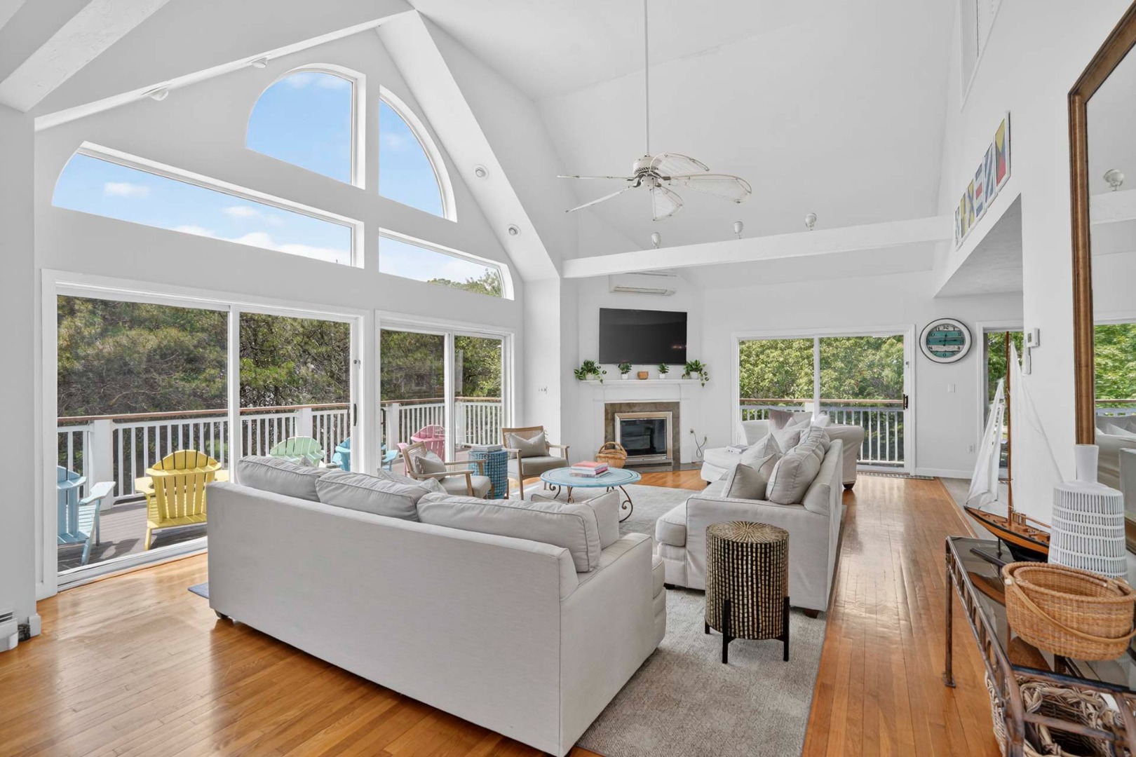 9 Thaxter Lane Edgartown, MA 02539 - Photo 5 of 53 a living room with furniture and floor to ceiling windows