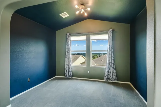 an empty room with a window